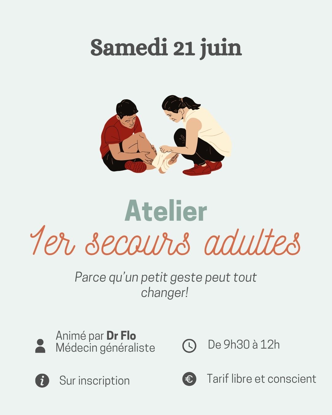 Atelier 1ers secours spécial adultes